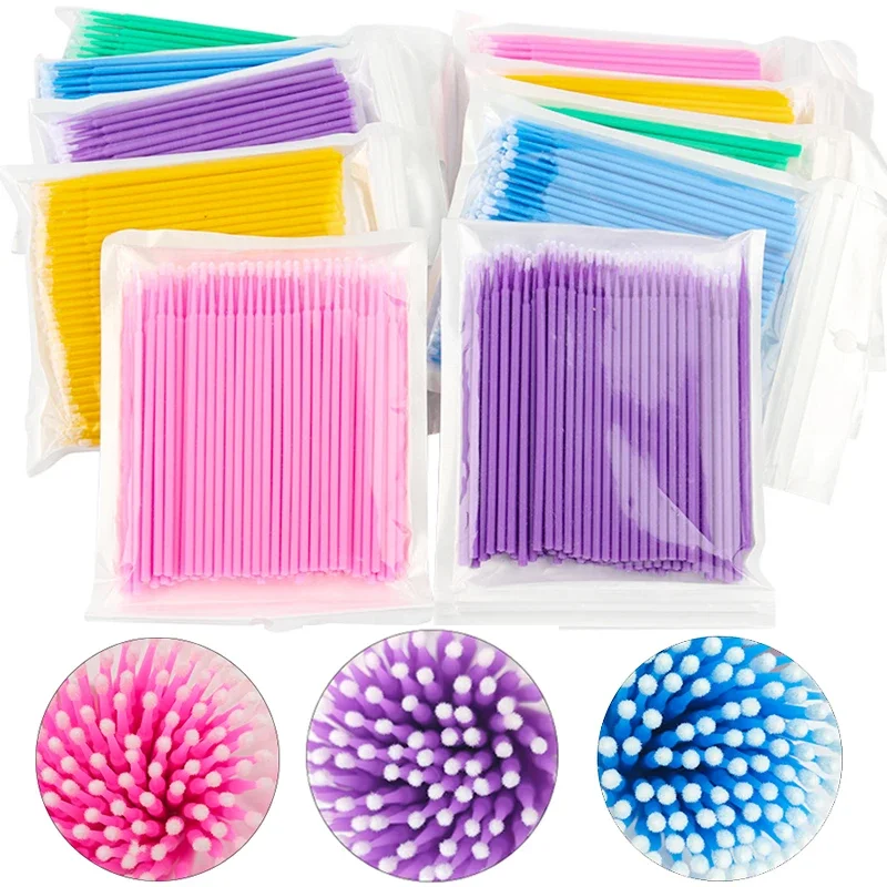 Eyelash Extension Removal - 100Pcs Eyelash Cleaning Brush Lash Extension