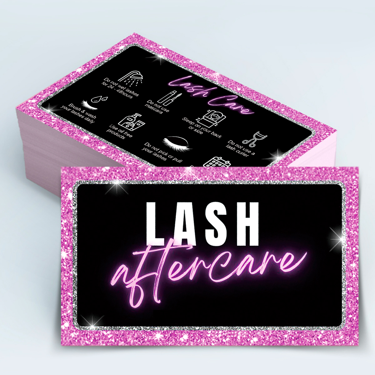 Eyelash Extension Aftercare - 50pcs/Lot Eyelash Business Card Lash Extension
