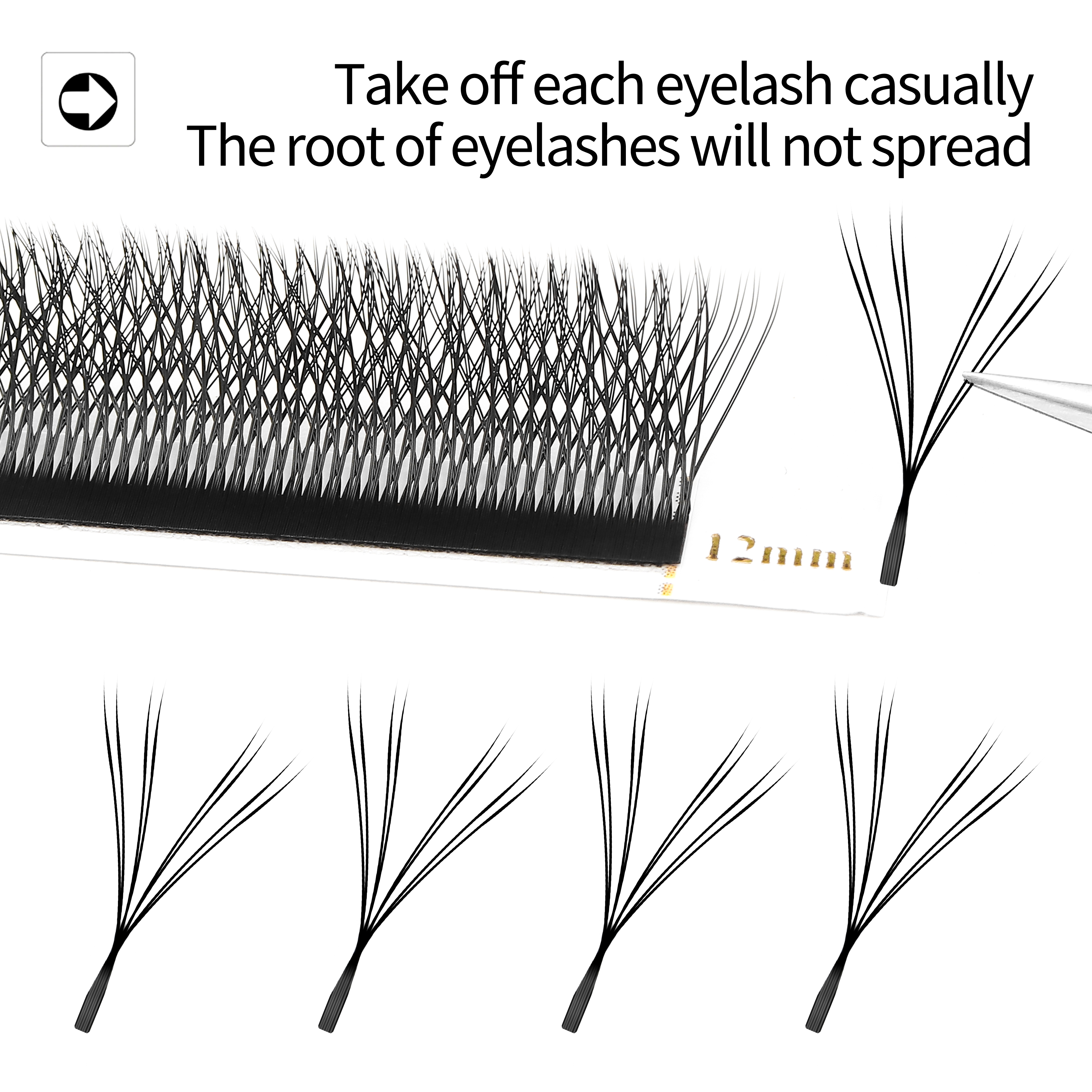 XIUSUZAKI Double Tips 3D 4D W  - Eyelash Extension Double Volume ulasan dan harga