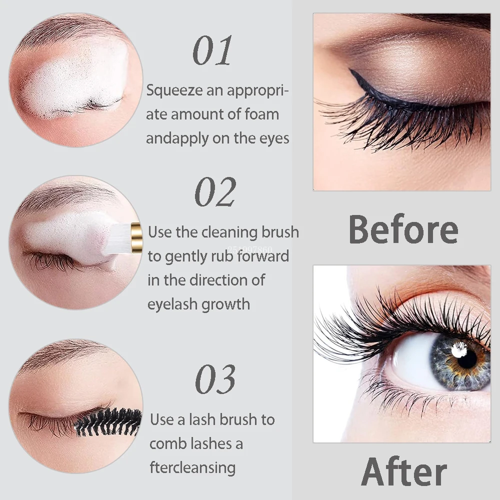 40Pcs Eyelash Cleaning Tool Se - Eyelash Extension Aftercare ulasan dan harga