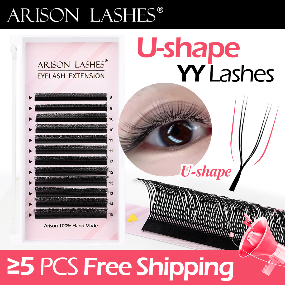 ARISON U-shape YY Lashes Doubl - Eyelash Extension Double Volume ulasan dan harga