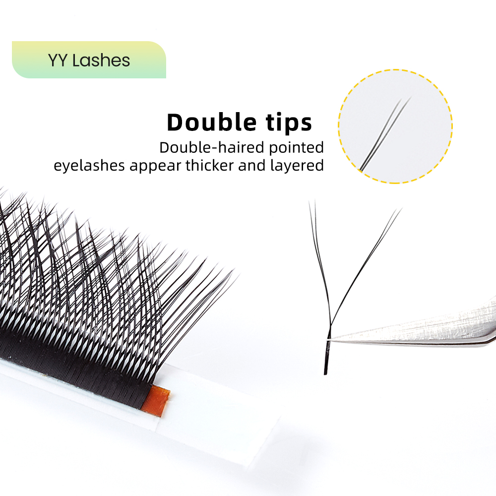 Yelix Y/YY Lashes Double Tips  - Eyelash Extension Double Volume ulasan dan harga