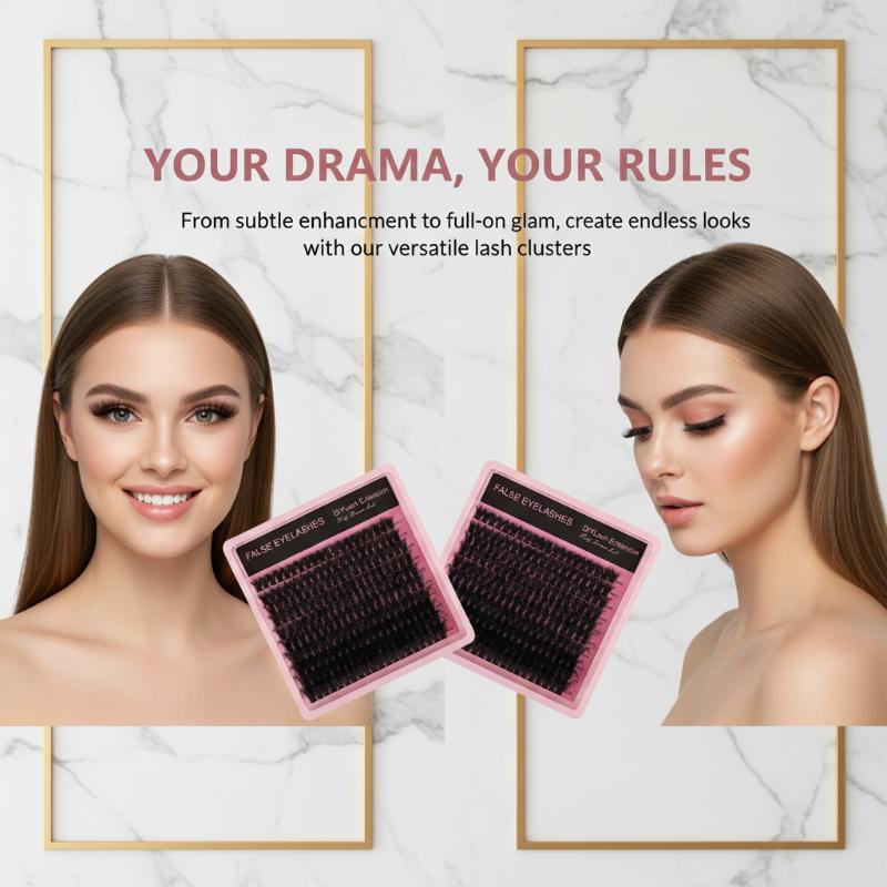 10Row 140 Clusters Fluffy Thic - Eyelash Extension Natural ulasan dan harga