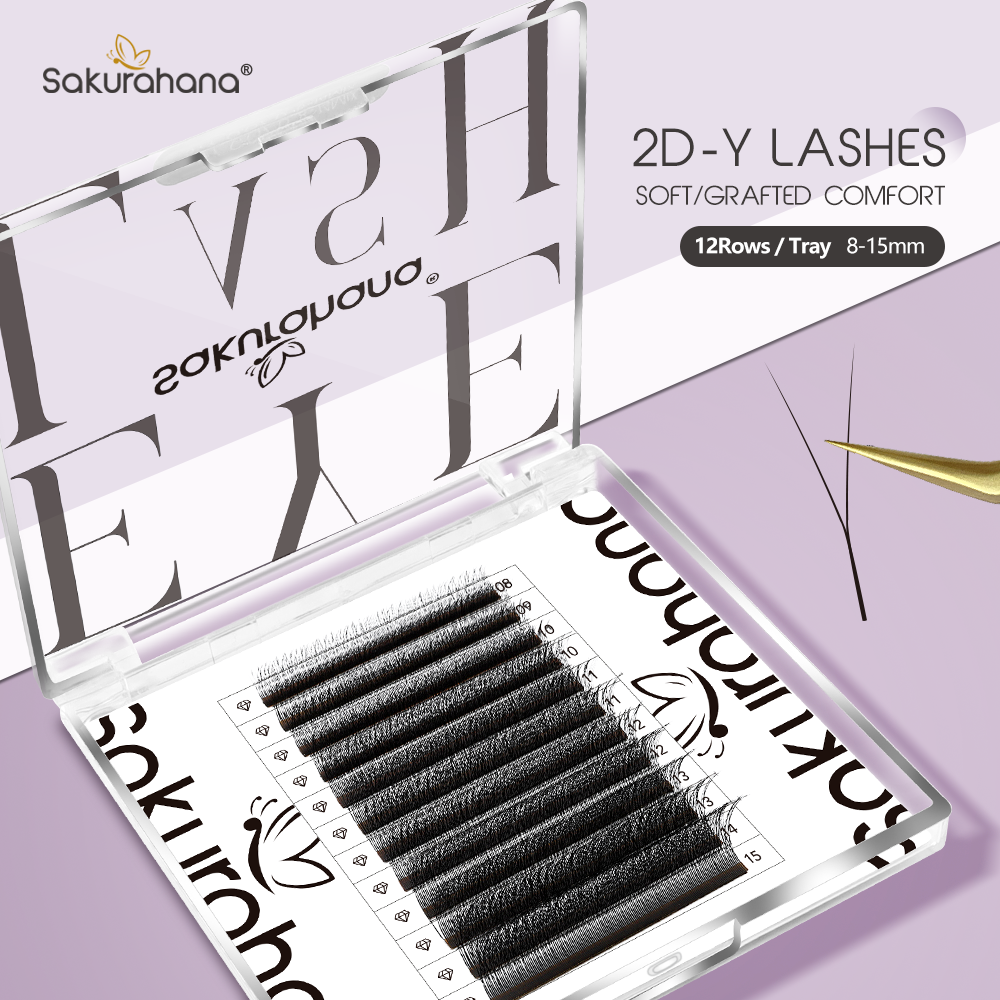 SAKURAHANA 2D YY Lashes Double - Eyelash Extension Double Volume ulasan dan harga