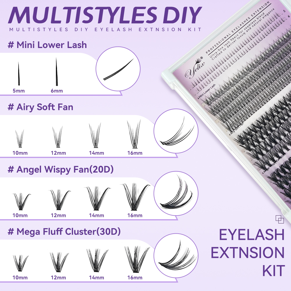 Yelix DIY Clusters Lashes Big  - Eyelash Extension Natural ulasan dan harga