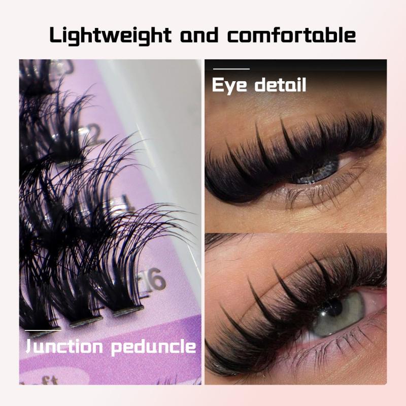 14 Rows Lash Clusters Spikes E - Eyelash Extension Natural ulasan dan harga