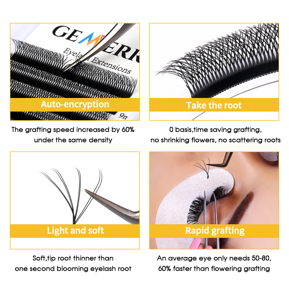GEMERRY 4D/6D/8D/10D W Lashes  - Eyelash Extension Double Volume ulasan dan harga