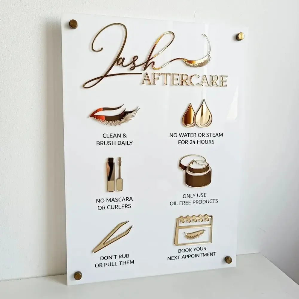 Aftercare Sign for Lash Extens - Eyelash Extension Aftercare ulasan dan harga