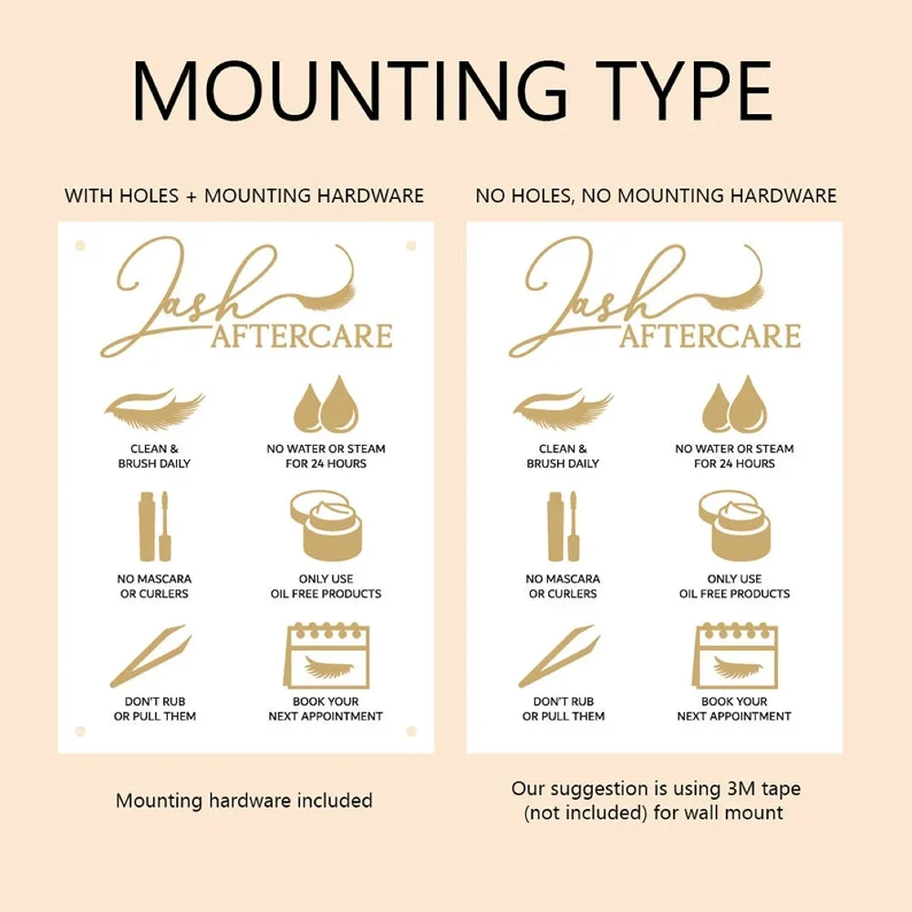Aftercare Sign for Lash Extens - Eyelash Extension Aftercare ulasan dan harga