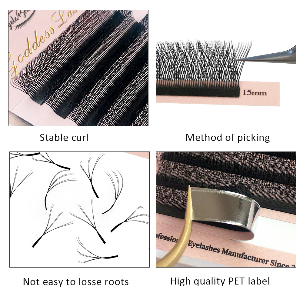 Goddess Double 3D/4DW Shaped E - Eyelash Extension Double Volume ulasan dan harga
