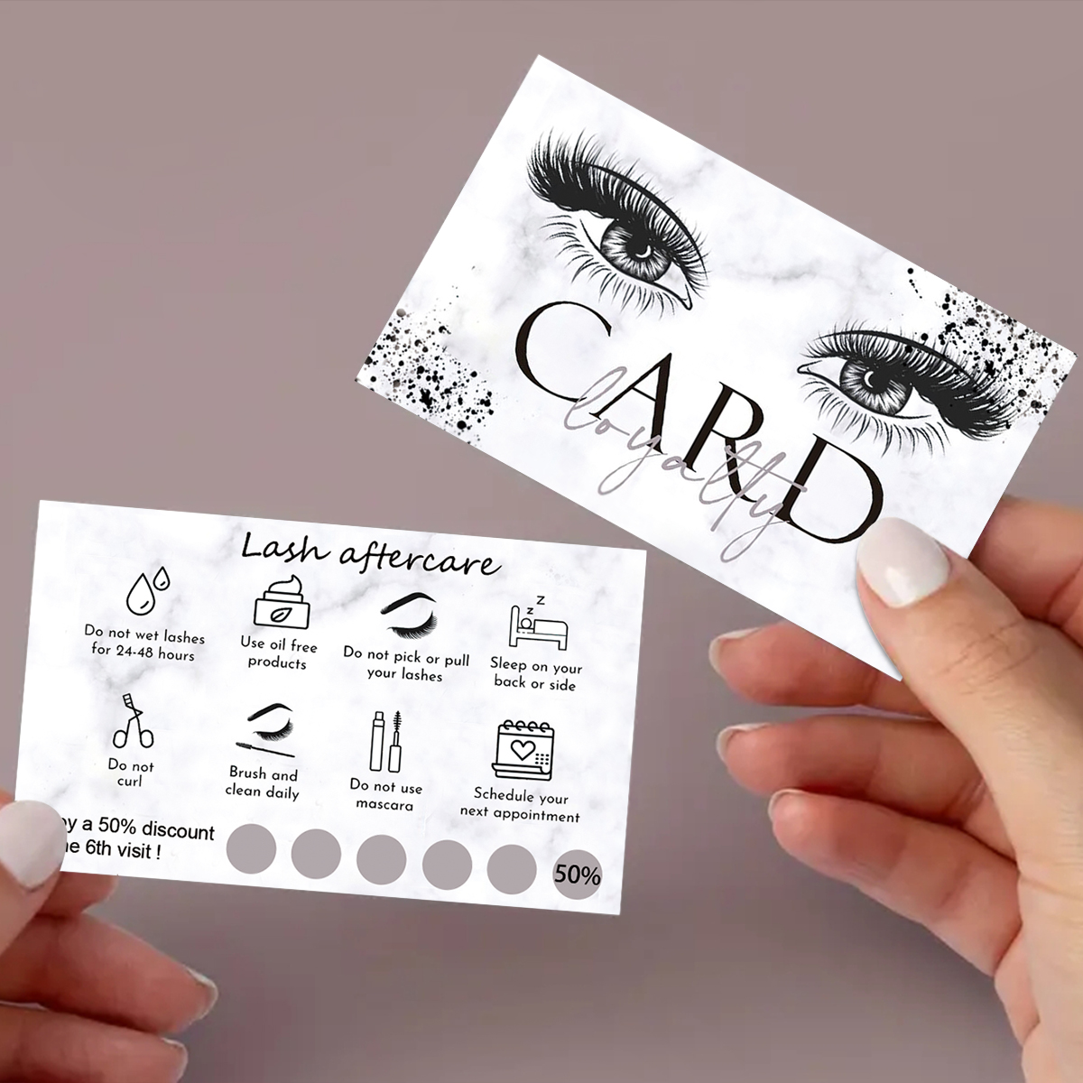 50Pcs/lot Marble Eyelash After - Eyelash Extension Aftercare ulasan dan harga