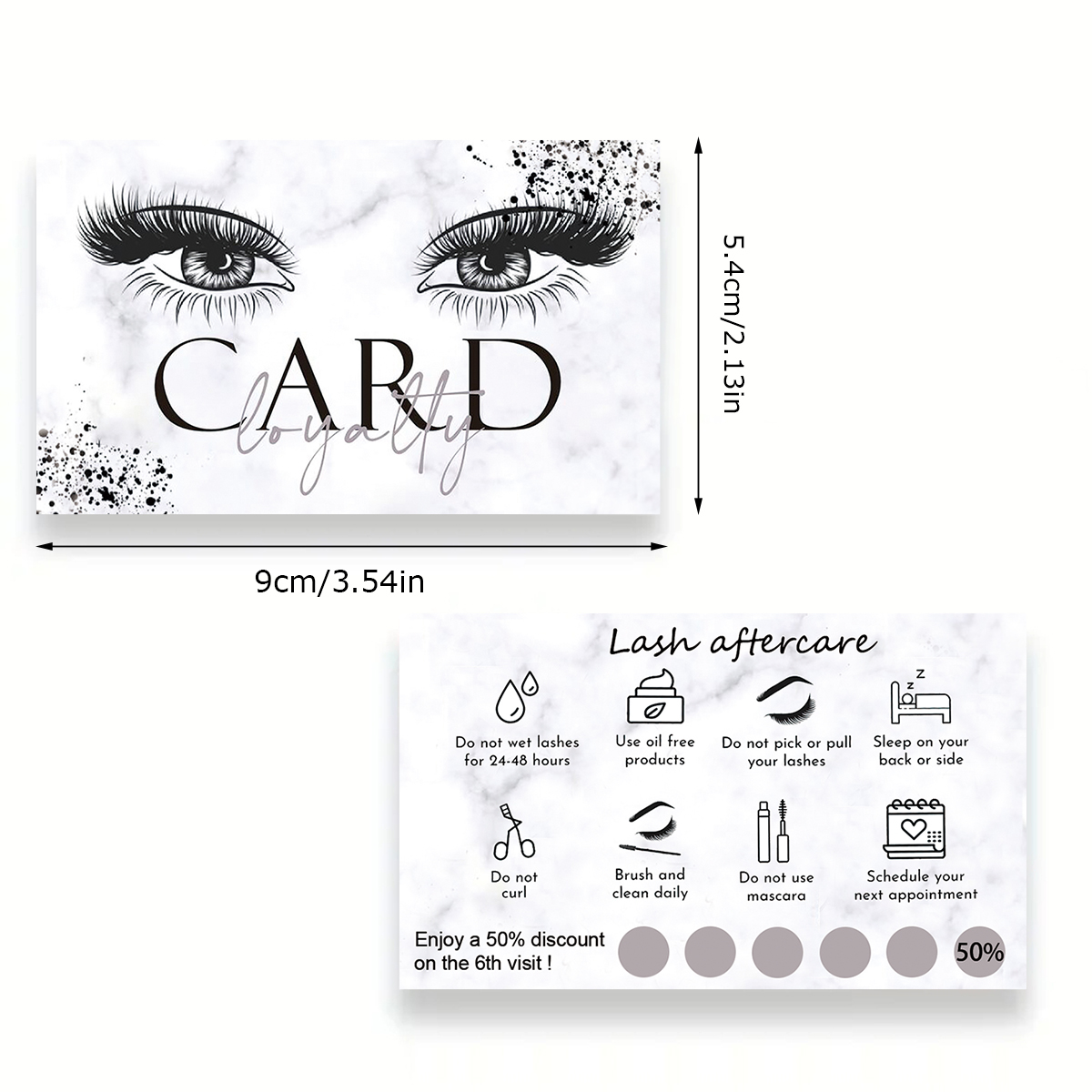 50Pcs/lot Marble Eyelash After - Eyelash Extension Aftercare ulasan dan harga