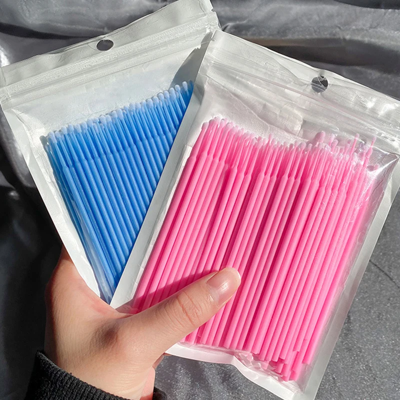 100Pcs Eyelash Cleaning Brush  - Eyelash Extension Removal ulasan dan harga