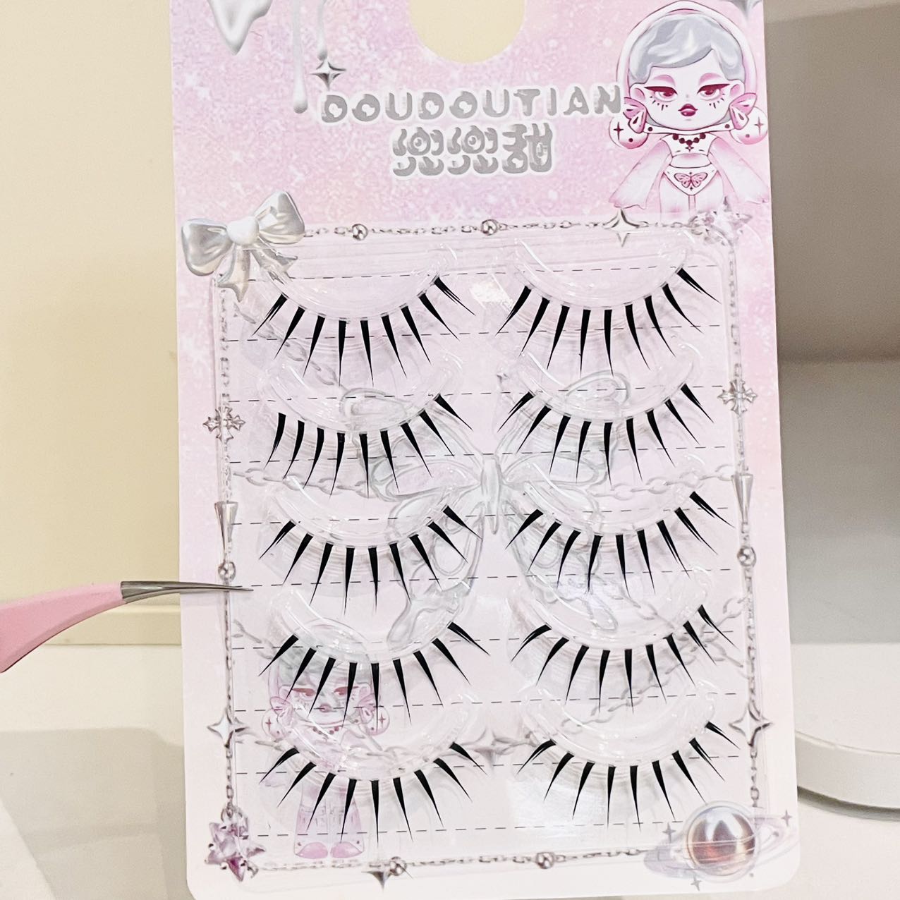 Doudoutian Wet Look Spiky Full - Eyelash Extension Natural ulasan dan harga