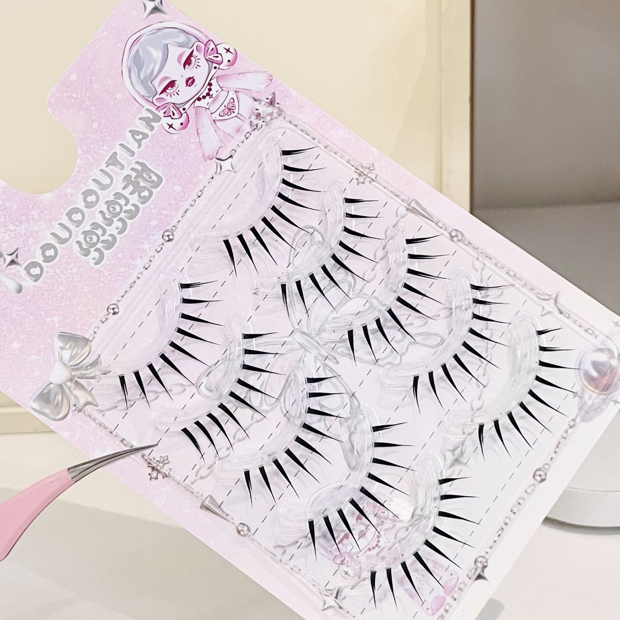 Doudoutian Wet Look Spiky Full - Eyelash Extension Natural ulasan dan harga
