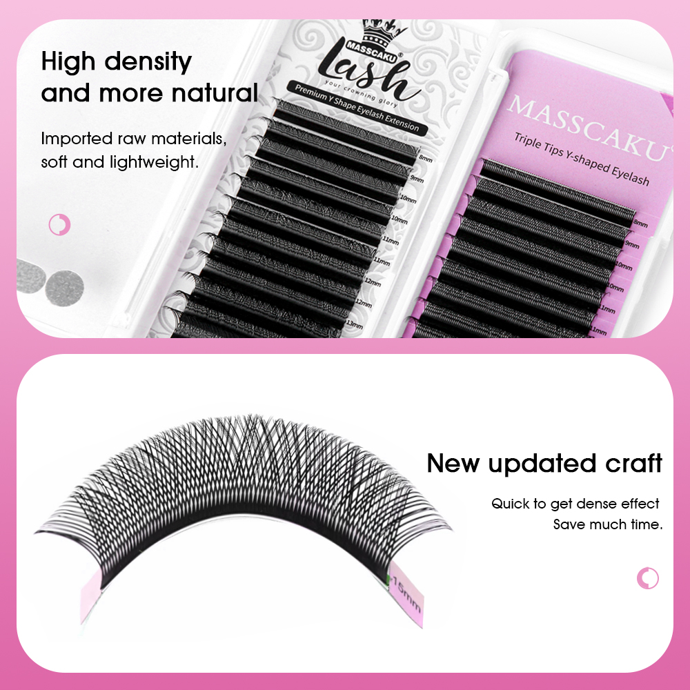 MASSCAKU Hot Selling Natural P - Eyelash Extension Double Volume ulasan dan harga