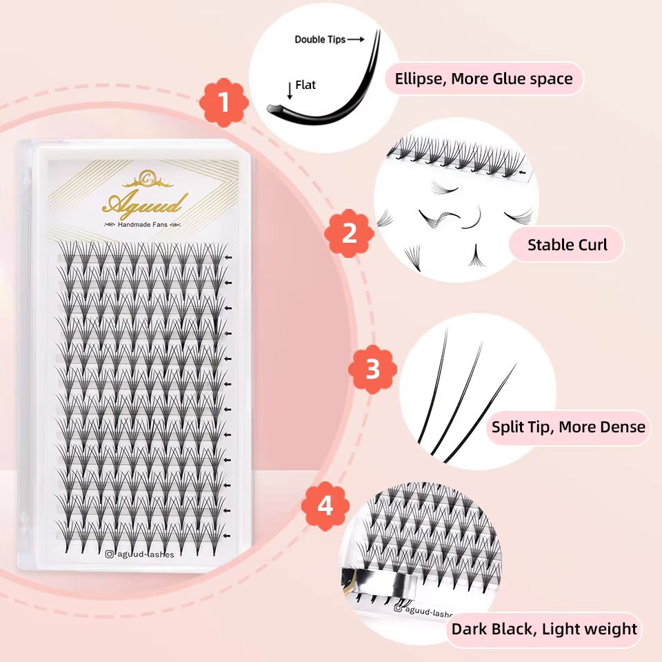 AGUUD Camellia Premade Fans La - Eyelash Extension Double Volume ulasan dan harga