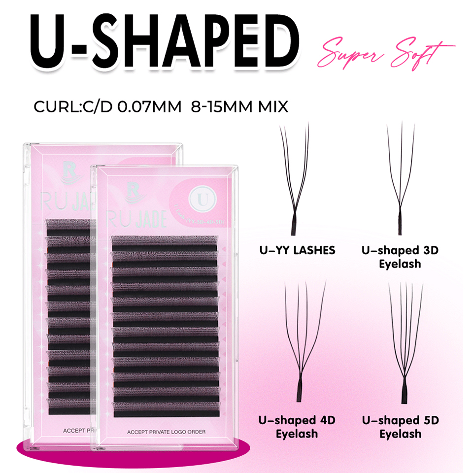 Rujade U Shaped YY Shaped Eyel - Eyelash Extension Double Volume ulasan dan harga