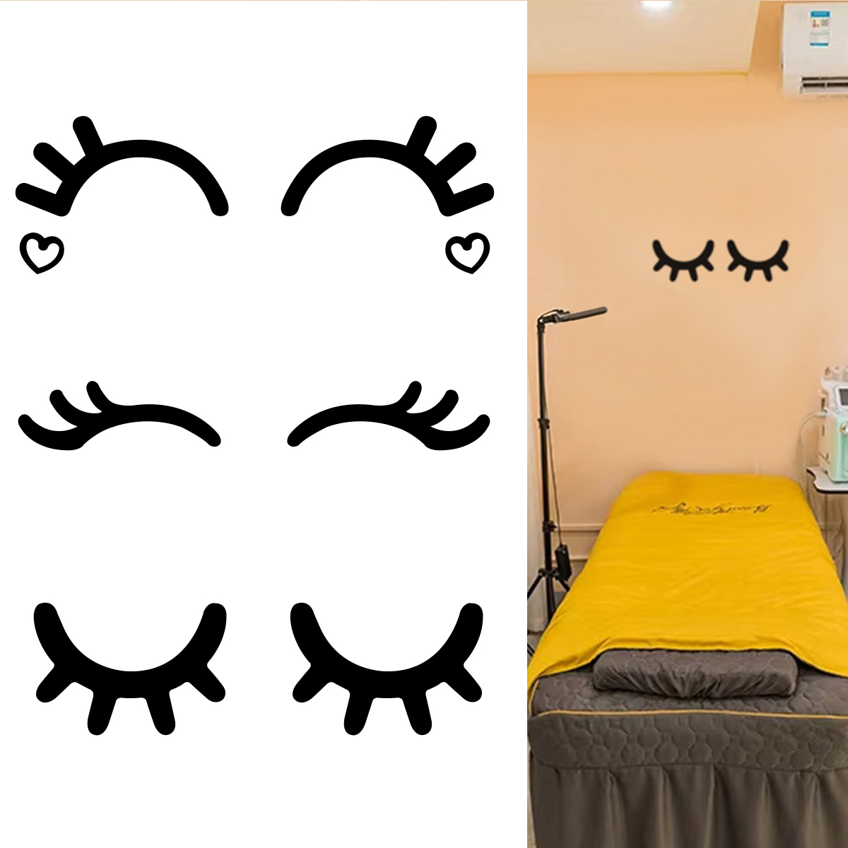 5pairs Eyelashes Wall Sticker  - Eyelash Extension Aftercare ulasan dan harga