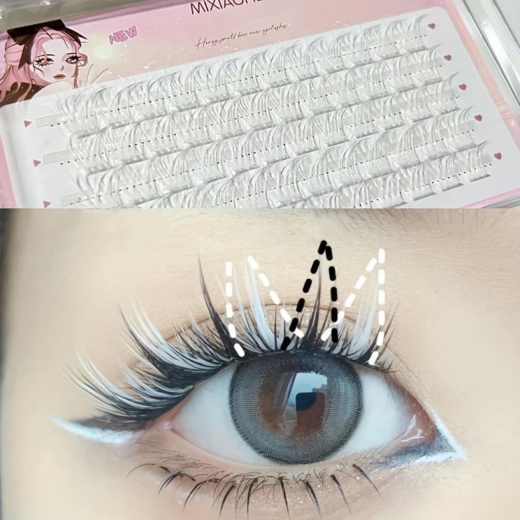 Mixiaohe Colorful Eyelashes 60 - Eyelash Extension Natural ulasan dan harga