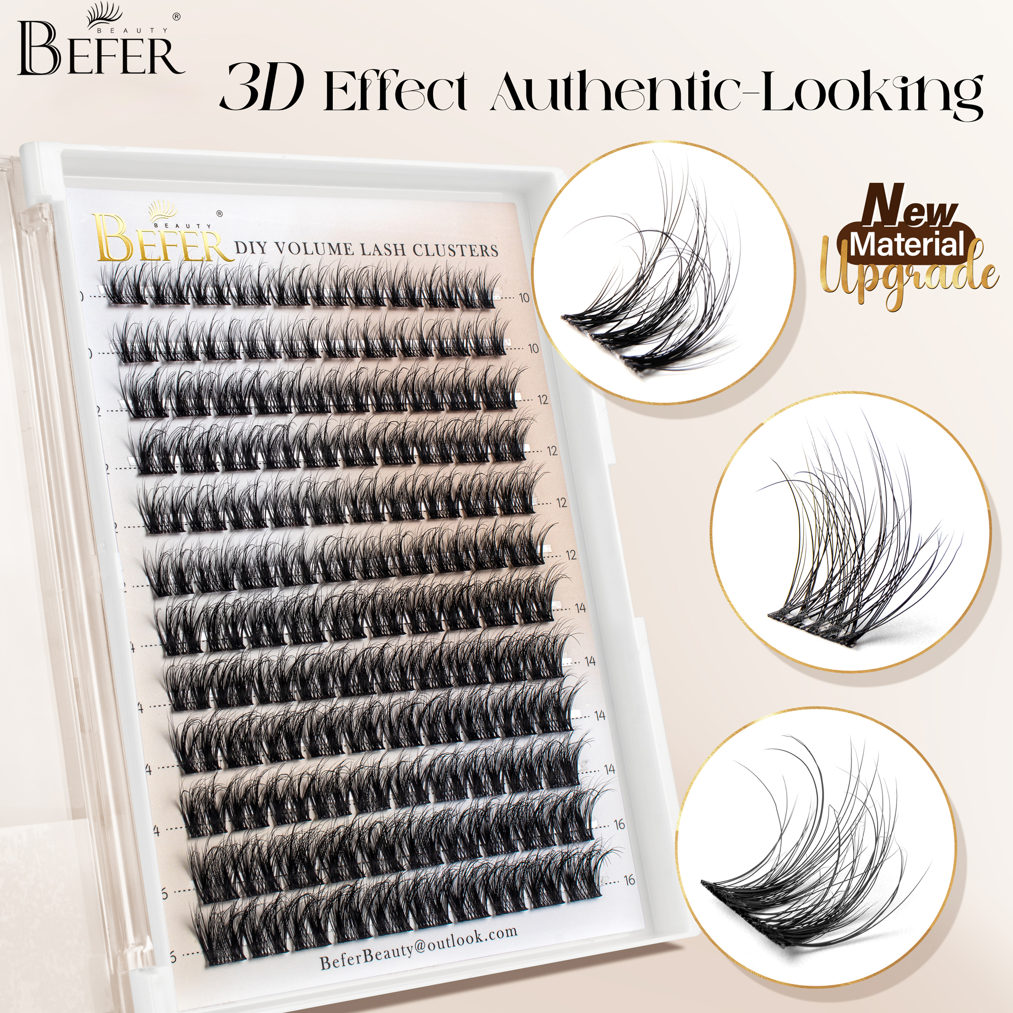 Befer Natural Lashes Clusters  - Eyelash Extension Natural ulasan dan harga