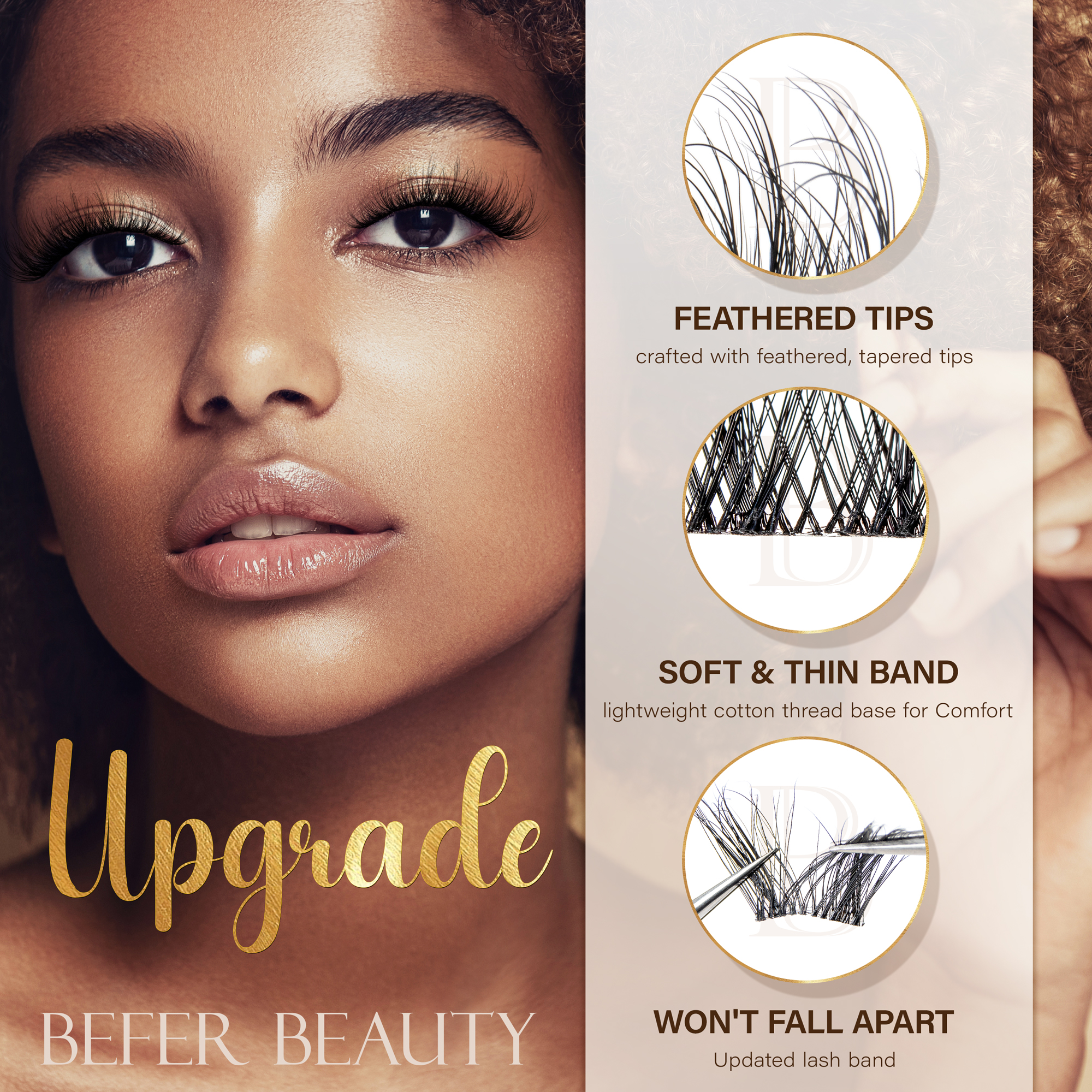 Befer Natural Lashes Clusters  - Eyelash Extension Natural ulasan dan harga