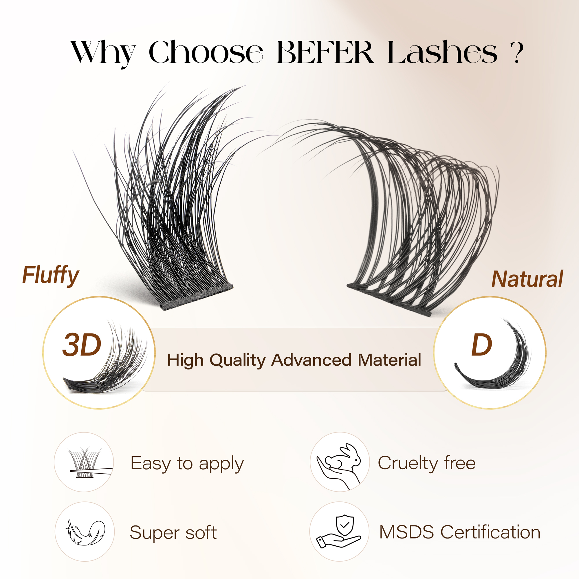 Befer Natural Lashes Clusters  - Eyelash Extension Natural ulasan dan harga