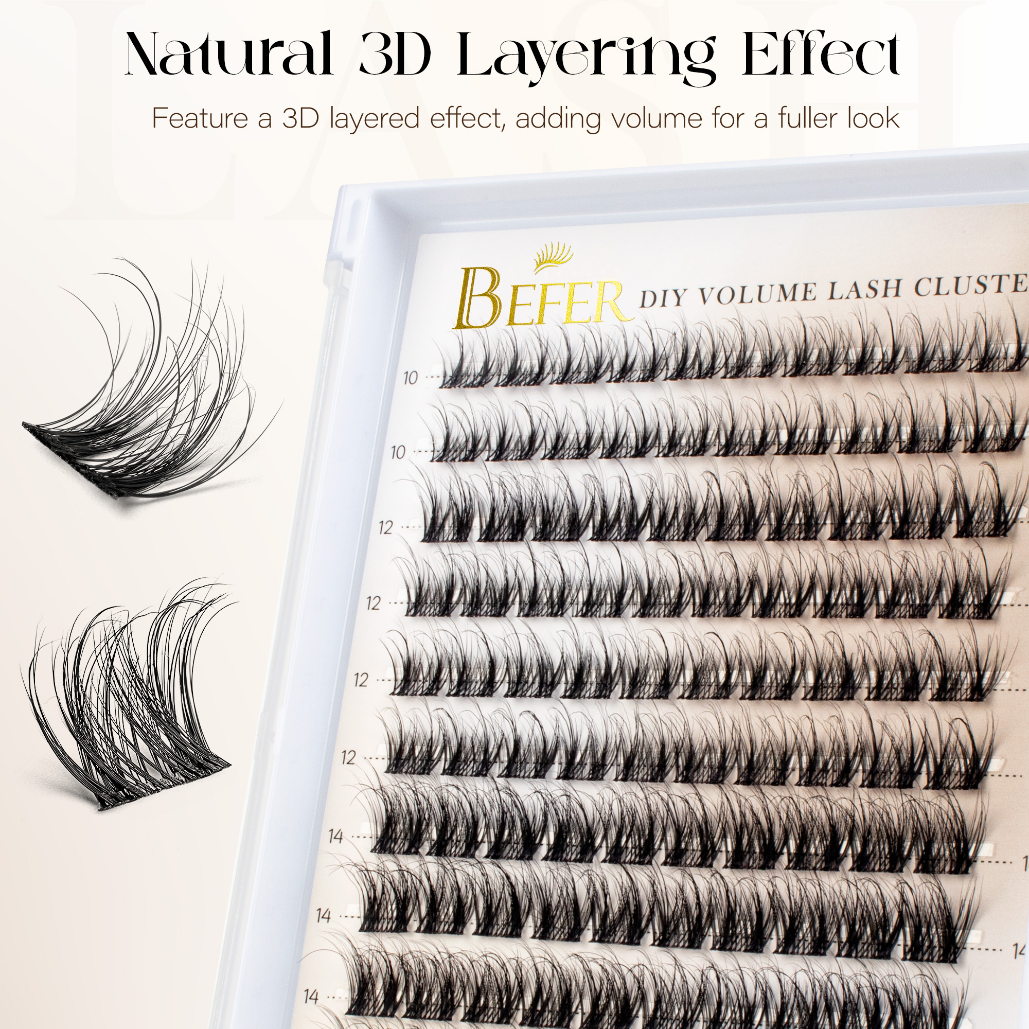 Befer Natural Lashes Clusters  - Eyelash Extension Natural ulasan dan harga